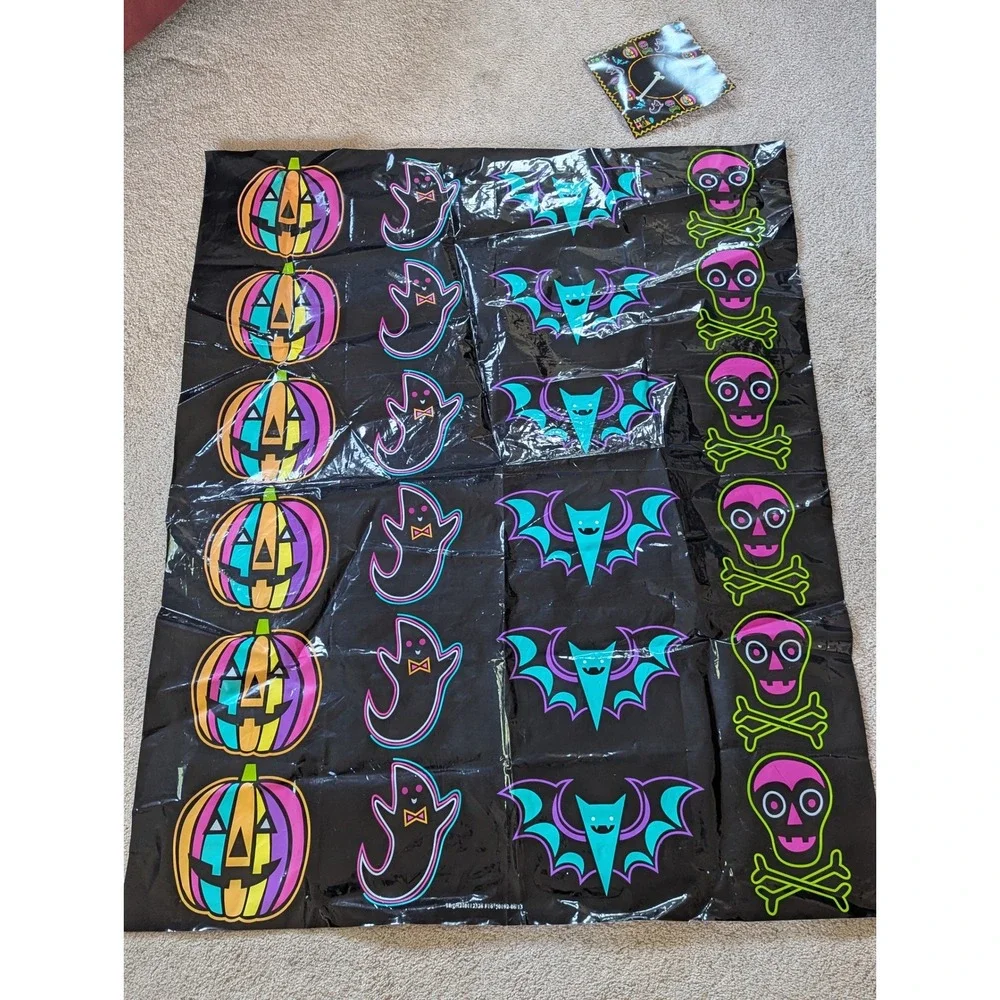 Halloween Game Set Floor Mat Spinner Jointed Banner Neon Spooky